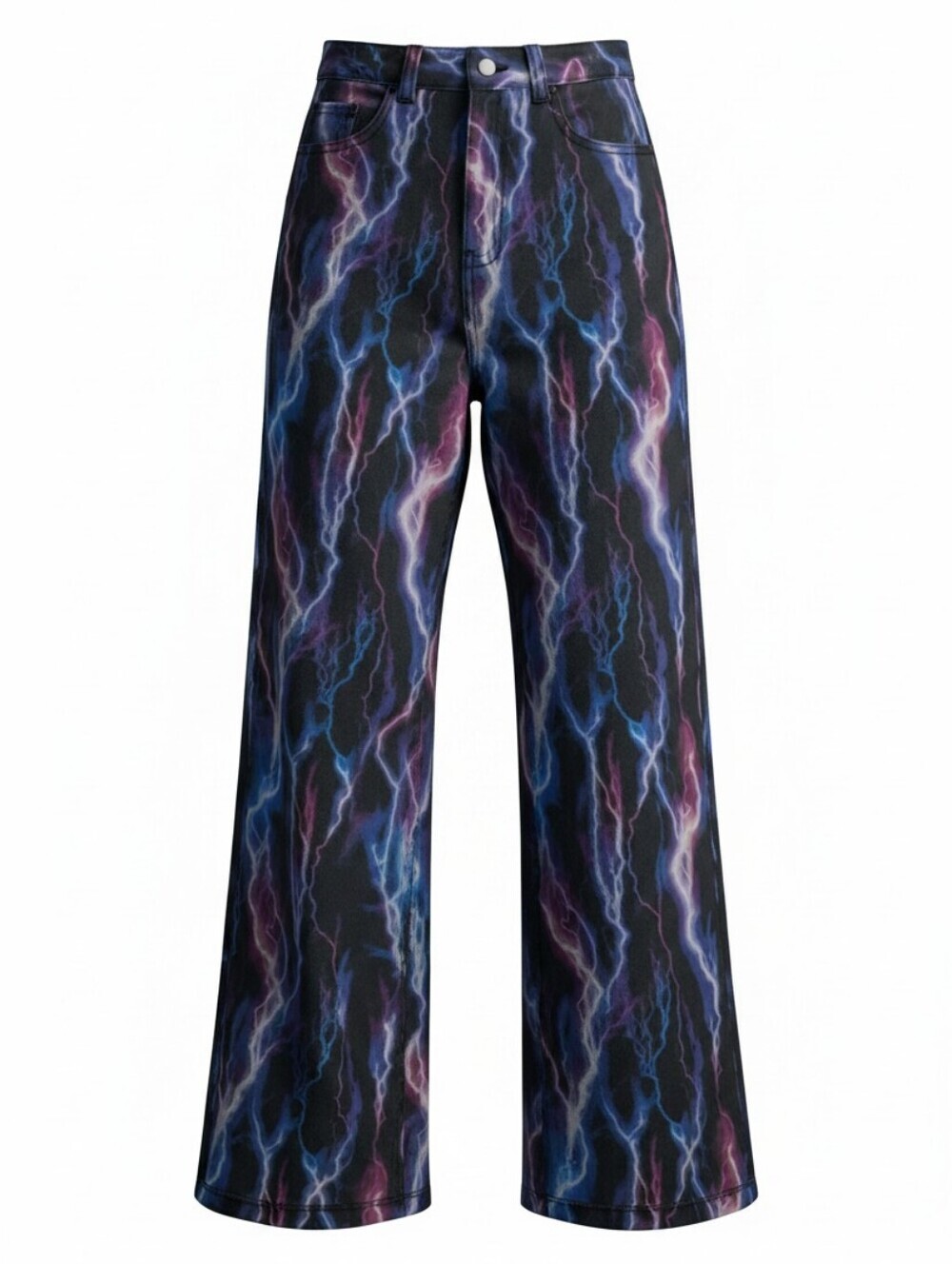 Dolls Kill Current Mood Size Small Wrath Of The Gods Lightning Print Jeans XS